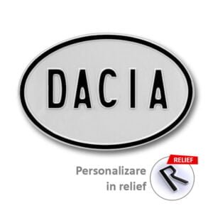 placa ovala "DACIA"