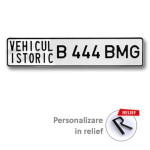 placa "vehicul-istoric" cu numar de inmatriculare