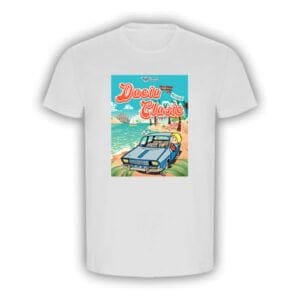 Tricou alb "Dacia clasic"