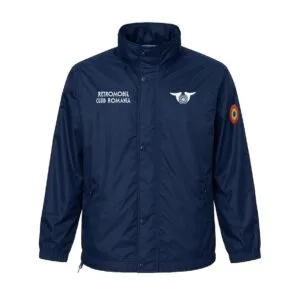 Geacă de ploaie Retromobil România Navy Blue personalizată