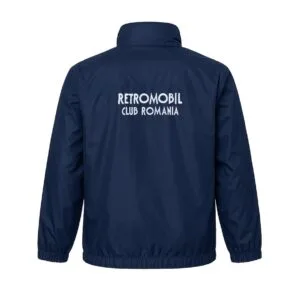 Geacă de ploaie Retromobil România Navy Blue personalizată